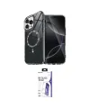 ieg™ iPhone 16 Pro Max Kılıf Kıvılcım Form Prime - Siyah Bilvis 3X AR HD Cam Ekran Koruyucu
