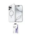 ieg™ iPhone 16 Pro Max Kılıf Kıvılcım Form Prime - Siyah Bilvis 3X AR HD Cam Ekran Koruyucu