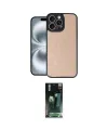 ieg™ iPhone 16 Pro Max Kılıf Kıvılcım Işık Serisi - Siyah 360 Mat Full Body Arka Koruyucu
