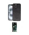 ieg™ iPhone 16 Pro Max Kılıf Kıvılcım Işık Serisi - Siyah 360 Mat Full Body Arka Koruyucu