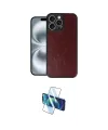 ieg™ iPhone 16 Pro Max Kılıf Kıvılcım Işık Serisi - Siyah 3D Antistatik Cam Ekran Koruyucu