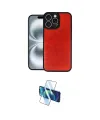 ieg™ iPhone 16 Pro Max Kılıf Kıvılcım Işık Serisi - Siyah 3D Antistatik Cam Ekran Koruyucu