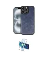 ieg™ iPhone 16 Pro Max Kılıf Kıvılcım Işık Serisi - Siyah 3D Antistatik Cam Ekran Koruyucu