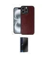 ieg™ iPhone 16 Pro Max Kılıf Kıvılcım Işık Serisi - Siyah 3D Antistatik Hayalet Cam Ekran Koruyucu