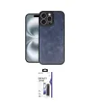 ieg™ iPhone 16 Pro Max Kılıf Kıvılcım Işık Serisi - Siyah Bilvis 3X AR Hayalet Cam Ekran Koruyucu