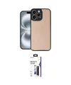 ieg™ iPhone 16 Pro Max Kılıf Kıvılcım Işık Serisi - Siyah Bilvis 3X AR Hayalet Cam Ekran Koruyucu