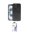 ieg™ iPhone 16 Pro Max Kılıf Kıvılcım Işık Serisi - Siyah Bilvis 3X AR HD Cam Ekran Koruyucu
