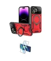 ieg™ iPhone 16 Pro Max Kılıf Kıvılcım Modern Serisi - Siyah 3D Antistatik Cam Ekran Koruyucu