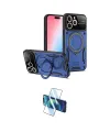 ieg™ iPhone 16 Pro Max Kılıf Kıvılcım Modern Serisi - Siyah 3D Antistatik Cam Ekran Koruyucu