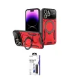 ieg™ iPhone 16 Pro Max Kılıf Kıvılcım Modern Serisi - Siyah Bilvis 3X AR Hayalet Cam Ekran Koruyucu