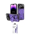 ieg™ iPhone 16 Pro Max Kılıf Kıvılcım Modern Serisi - Siyah Bilvis 3X AR HD Cam Ekran Koruyucu
