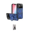 ieg™ iPhone 16 Pro Max Kılıf Kıvılcım Modern Serisi - Siyah Bilvis Hayalet Cam Ekran Koruyucu