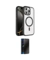 ieg™ iPhone 16 Pro Max Kılıf Kıvılcım Prime - Siyah 3D Antistatik Hayalet Cam Ekran Koruyucu