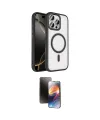 ieg™ iPhone 16 Pro Max Kılıf Kıvılcım Prime - Siyah 3D Antistatik Mat Seramik Nano Ekran Koruyucu