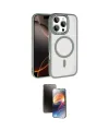 ieg™ iPhone 16 Pro Max Kılıf Kıvılcım Prime - Siyah 3D Antistatik Mat Seramik Nano Ekran Koruyucu