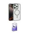 ieg™ iPhone 16 Pro Max Kılıf Kıvılcım Prime - Siyah Bilvis 5in1 5D Magic Hayalet Cam Ekran Koruyucu