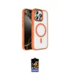 ieg™ iPhone 16 Pro Max Kılıf Kıvılcım Prime - Siyah Buffer Hayalet Cam Ekran Koruyucu