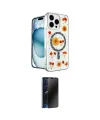 ieg™ iPhone 16 Pro Max Kılıf Kozmos Doku - Siyah 3D Antistatik Hayalet Cam Ekran Koruyucu