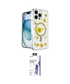 ieg™ iPhone 16 Pro Max Kılıf Kozmos Doku - Siyah Bilvis 3X AR HD Cam Ekran Koruyucu