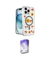 ieg™ iPhone 16 Pro Max Kılıf Kozmos Doku - Siyah Bilvis 5in1 3D Magic Cam Ekran Koruyucu
