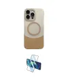 ieg™ iPhone 16 Pro Max Kılıf Kozmos Form Özel Seri - Siyah 3D Antistatik Cam Ekran Koruyucu