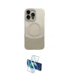ieg™ iPhone 16 Pro Max Kılıf Kozmos Form Özel Seri - Siyah 3D Antistatik Cam Ekran Koruyucu