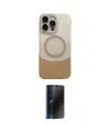 ieg™ iPhone 16 Pro Max Kılıf Kozmos Form Özel Seri - Siyah 3D Antistatik Hayalet Cam Ekran Koruyucu