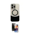 ieg™ iPhone 16 Pro Max Kılıf Kozmos Form Özel Seri - Siyah 3D Antistatik Mat Seramik Nano Ekran Koruyucu