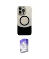 ieg™ iPhone 16 Pro Max Kılıf Kozmos Form Özel Seri - Siyah Bilvis 5in1 3D Magic Cam Ekran Koruyucu