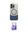 ieg™ iPhone 16 Pro Max Kılıf Kozmos Form Özel Seri - Siyah Bilvis 5in1 5D Magic Hayalet Cam Ekran Koruyucu