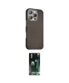 ieg™ iPhone 16 Pro Max Kılıf Kozmos Klasik Prime - Siyah 360 Mat Full Body Arka Koruyucu