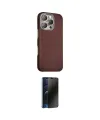 ieg™ iPhone 16 Pro Max Kılıf Kozmos Klasik Prime - Siyah 3D Antistatik Hayalet Cam Ekran Koruyucu