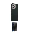 ieg™ iPhone 16 Pro Max Kılıf Kozmos Klasik Prime - Siyah 3D Antistatik Hayalet Cam Ekran Koruyucu