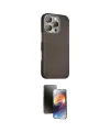 ieg™ iPhone 16 Pro Max Kılıf Kozmos Klasik Prime - Siyah 3D Antistatik Mat Seramik Nano Ekran Koruyucu