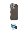 ieg™ iPhone 16 Pro Max Kılıf Kozmos Klasik Prime - Siyah 3D Antistatik Seramik Nano Ekran Koruyucu