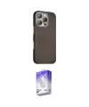 ieg™ iPhone 16 Pro Max Kılıf Kozmos Klasik Prime - Siyah Bilvis 5in1 3D Magic Cam Ekran Koruyucu