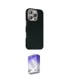 ieg™ iPhone 16 Pro Max Kılıf Kozmos Klasik Prime - Siyah Bilvis 5in1 3D Magic Cam Ekran Koruyucu