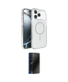 ieg™ iPhone 16 Pro Max Kılıf Kutup Doku Serisi - Siyah 3D Antistatik Hayalet Cam Ekran Koruyucu