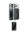 ieg™ iPhone 16 Pro Max Kılıf Kutup Doku Serisi - Siyah 3D Antistatik Hayalet Cam Ekran Koruyucu