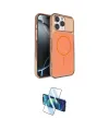ieg™ iPhone 16 Pro Max Kılıf Kutup Doku Serisi - Siyah 3D Antistatik Seramik Nano Ekran Koruyucu