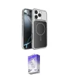 ieg™ iPhone 16 Pro Max Kılıf Kutup Doku Serisi - Siyah Bilvis 5in1 3D Magic Cam Ekran Koruyucu