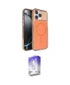 ieg™ iPhone 16 Pro Max Kılıf Kutup Doku Serisi - Siyah Bilvis 5in1 3D Magic Cam Ekran Koruyucu