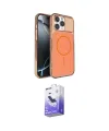 ieg™ iPhone 16 Pro Max Kılıf Kutup Doku Serisi - Siyah Bilvis 5in1 5D Magic Hayalet Cam Ekran Koruyucu