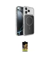 ieg™ iPhone 16 Pro Max Kılıf Kutup Doku Serisi - Siyah Buffer Cam Ekran Koruyucu