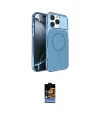 ieg™ iPhone 16 Pro Max Kılıf Kutup Doku Serisi - Siyah Buffer Hayalet Cam Ekran Koruyucu