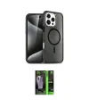 ieg™ iPhone 16 Pro Max Kılıf Nova Asil Prime - Şeffaf 360 Full Body Arka Koruyucu