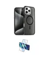 ieg™ iPhone 16 Pro Max Kılıf Nova Asil Prime - Siyah 3D Antistatik Seramik Nano Ekran Koruyucu