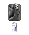 ieg™ iPhone 16 Pro Max Kılıf Nova Asil Prime - Siyah Bilvis 3X AR HD Cam Ekran Koruyucu