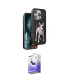 ieg™ iPhone 16 Pro Max Kılıf Nova Form Koleksiyonu - Siyah Bilvis 5in1 5D Magic Hayalet Cam Ekran Koruyucu