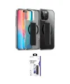 ieg™ iPhone 16 Pro Max Kılıf Nova Işık Koleksiyonu - Siyah Bilvis 3X AR Hayalet Cam Ekran Koruyucu